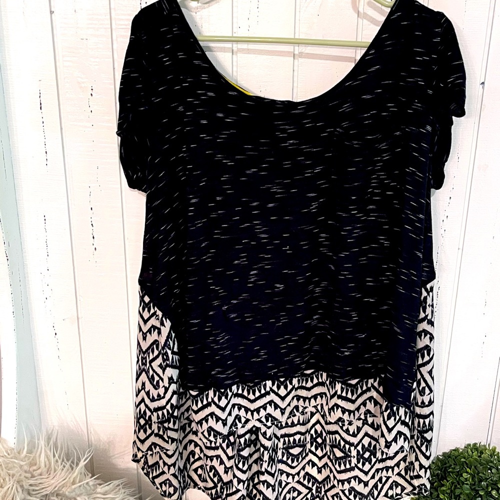 Xhilaration mixed print baggy tshirt